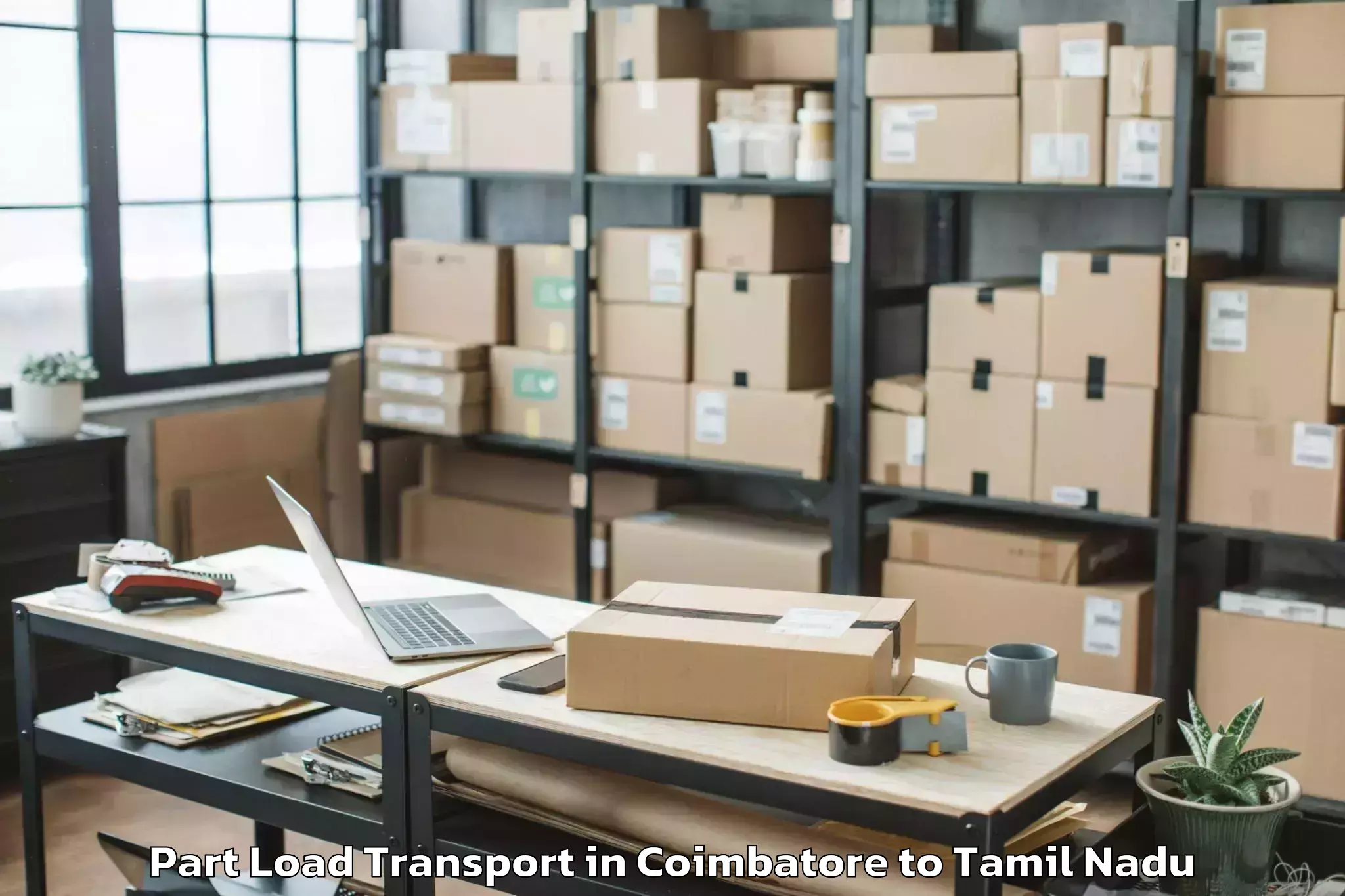 Top Coimbatore to Tiruppuvanam Part Load Transport Available